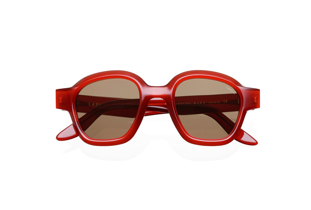 RED SOLID - ACETATE RED | SOLID BROWN LENSES