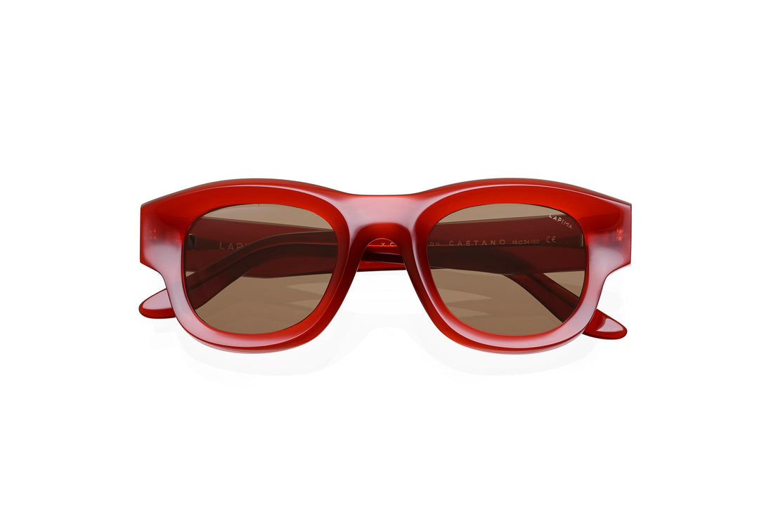 RED SOLID - ACETATE RED | SOLID BROWN LENSES